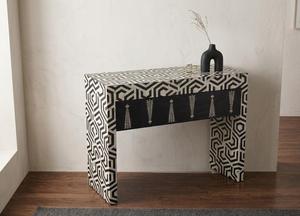 Premium Handmade Eco-Friendly <b>Pine</b> MDF Bone Inlay Modern Rectangle Dressing Console <b>Table</b> Lightweight Waterproof Elegant Floral - Product Image 2