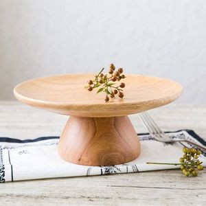 Support à gâteau en bois artisanal de luxe avec base épaisse et solide pour les réceptions, les buffets de desserts et la présentation en restauration - Product Image 4