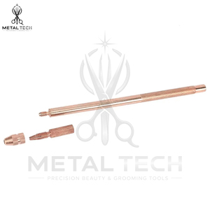 Porte-aiguilles de ventilation en laiton or rose, 4 tailles, aiguilles micro-hameçons en acier inoxydable, durables et professionnelles pour perruques Lace Frontal et toupets - Product Image 5
