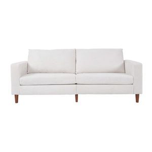 Divano Moderno Monocolore in Velluto a Coste Bianco per Soggiorno e Ufficio - Product Image 6