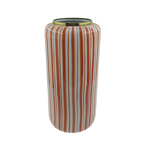 Vase à fleurs décoratif en fer de qualité supérieure avec motif d'oiseau, finition dorée émaillée pour la décoration de table - Product Image 1