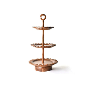 New Arrival Wedding Decorative Fancy Wooden <b>Cake</b> <b>Stand</b> Manufacturer & Supplier of Handmade Products Wooden <b>3</b> <b>Tier</b> <b>Cake</b> <b>Stand</b> - Product Image 3