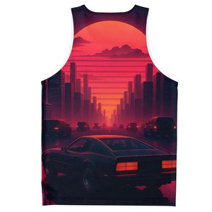 <b>Men</b> Graphic Landscape Printed Tank Top Black and White Sublimated Gym Vest Casual Summer <b>Singlet</b> Custom Wholesale Sportswear - Product Image 5