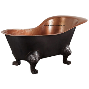 Bañera de Cobre Altamente Funcional con Patas, de Excelente Calidad, Hecha a Mano, Diseño Clásico y Elegante, Bañera de Lujo al por Mayor - Product Image 4
