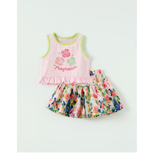 Conjunto de Ropa con Estampado Floral Estilo Coreano OZKIZ para Niñas de 2 a 6 Años, Transpirable, Moda de Verano, Venta al Por Mayor - Product Image 1