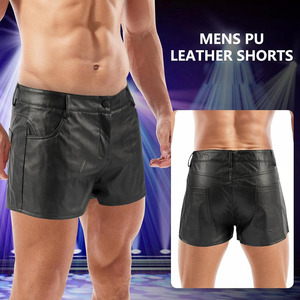 Shorts en cuir pour hommes, nouvelle collection, couleur unie, coupe ajustée, fabriqués au Pakistan par des professionnels, vente en gros - Product Image 2