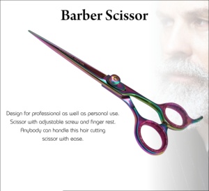 Ciseaux à cheveux professionnels en acier inoxydable à haute teneur en carbone de 6.5 pouces Ciseaux de coupe de cheveux de salon de coiffure avec poignée en céramique - Product Image 6