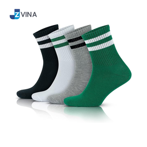 Custom Men's Crew <b>Socks</b> 100% Cotton Striped Casual <b>Socks</b> Breathable Soft Knitted Crew <b>Socks</b> ODM Factory - Product Image 2