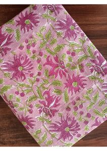 Tela de Algodón Indio Estampada a Mano con Diseño Floral para Textiles del Hogar, Confección de Vestidos, Técnicas de Tejido para Bolsos y Accesorios, OEM - Product Image 3