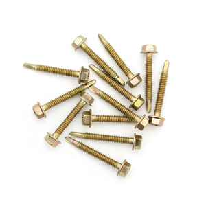 Vis autoperceuses à tête hexagonale métriques en acier au carbone classe 8.8 zinguées à filetage grossier - Product Image 1