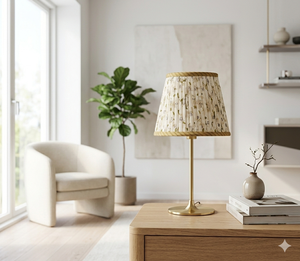 Pantalla de Lámpara de Algodón Azul Bebé Hecha a Mano, con Estampado Floral, Decoración India para Interiores, Iluminación para el Hogar, Cubiertas para Lámparas - Product Image 1