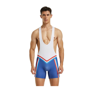 OEM High Elasticity Spandex Polyester Wrestling Suit <b>Mens</b> Custom Sublimation Printed Team Wrestling <b>Singlet</b> - Product Image 1