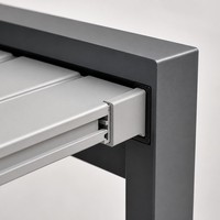Pergola motorisée à lames orientables en alliage d'aluminium thermolaqué, avec capteur de pluie, LED, écologique, pour jardin extérieur, personnalisable