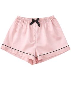 Conjunto de Pijama de Satén Rosa Personalizado para Mujer, Manga Corta, con Botones, Estilo Seda, Ropa de Dormir de Dos Piezas con Pantalones Cortos - Product Image 3