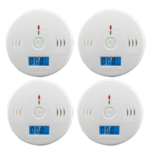 Paquete de 4 Detectores de Gas Monóxido de Carbono (CO) con Pantalla LCD y Alarma para Seguridad en el Hogar, Solo Logística USPS/TMEU - Product Image 1