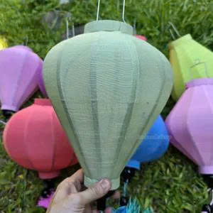 Linternas de seda al por mayor de Vietnam, linternas de seda con marco de bambú, linternas de seda decorativas para decoración de fiestas en el jardín - Product Image 6