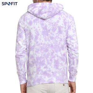 Sudadera con capucha personalizada para hombre, estilo tie-dye, manga larga, informal, estilo urbano, con bolsillo canguro - Product Image 5