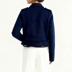 Chaqueta de Cuero de Gamuza de Primera Calidad para Mujer con Cierre de Cremallera, Diseño Sólido, Ropa de Calle y Viaje para Invierno - Product Image 5