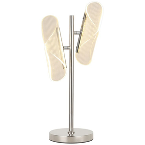Modern Spiral <b>LED</b> Table <b>Lamp</b> Minimalist Acrylic Ribbon Desk <b>Light</b> with Brushed Gold Finish for Hotel Bedroom Bedside Decorative - Product Image 3