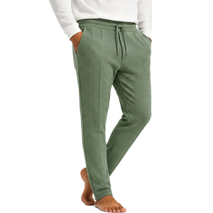 <b>Mens</b> Waffle Knit Leisure Trousers <b>Slim</b> <b>Fit</b> Textured Casual <b>Jogger</b> Pants Elastic Drawstring Waist Custom Daily Bottoms Custom <b>Men</b> - Product Image 5