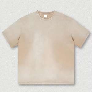 Nueva Camiseta de Algodón 100% de Alto Gramaje, Oversize, Estilo Urbano, Holgada, con Agujeros Rasgados, Hip-hop, Desgastada, Personalizada para Hombre - Product Image 4