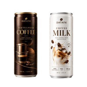 Café vietnamien DATAFA en canette de 200 ml, faible teneur en sucre, haute teneur en caféine, café noir glacé de qualité supérieure, saveur chocolat - Product Image 5