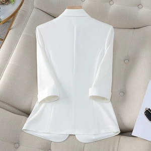 Milienz Sport Apparel Spring/Summer Women's Notched Collar Full Sleeve Spandex/Polyester Breathable Office <b>Suit</b> Jacket - Product Image 4