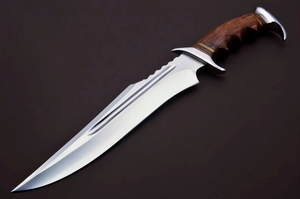 Couteau Bowie LEGACY BLADES en acier au carbone fait main, manche en bois pleine longueur, lame fixe – Fournisseur en gros - Product Image 4