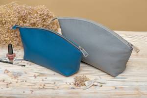 Sac cosmétique en cuir avec fermeture éclair, disponible en plusieurs couleurs et tailles, imperméable, portable, confortable, prix raisonnable, logo personnalisé. - Product Image 6