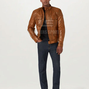 Chaqueta de Cuero para Motocicleta de Invierno para Hombre, Transpirable, Impermeable, Cortavientos, de Manga Larga, con Diseño Personalizado y Fusión sin Costuras - Product Image 2