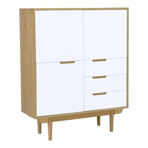 Modern <b>Tall</b> <b>Storage</b> Sideboard Cabinet with Shelves for Living Room Dining Room Home Office Furniture Organizer - Product Image 1