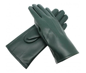 Gants en cuir véritable vert, style uni sans doublure, design confortable et léger pour un usage quotidien en hiver et pour les activités décontractées en extérieur - Product Image 4