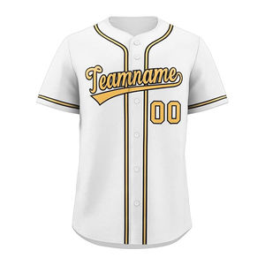 Maillot de baseball personnalisé OEM 100 % coton, impression DTF, uniforme d'équipe, chemise de sport boutonnée, vente en gros de vêtements de sport, fournisseur en gros - Product Image 2