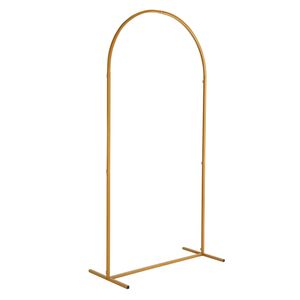 Arco Regolabile in Ferro Giallo Dorato per Matrimoni, Tetto ad Arco, Cornice Quadrata per Porta 100x200cm, con Sacca d'Acqua e Chiodi da Terra - Product Image 3