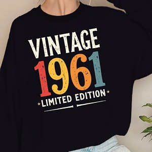 Sudaderas de punto informales con estampado VINTAGE 1961 para mujer - Edición limitada - Product Image 5