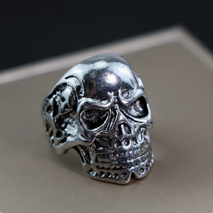 Bộ nhẫn đầu lâu 3D phong cách Gothic cổ điển & đầu lâu Punisher - Trang sức xe máy bằng thép không gỉ dành cho nam giới - Product Image 4