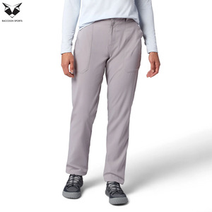 Pantalon de pêche pour homme avec logo personnalisé, couleur gris clair, multi-poches, tissu extensible hydrofuge, pantalon de randonnée en plein air - Product Image 3