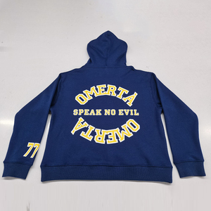 Sudadera con Capucha para Hombre, Estilo Hip Hop Urbano, de Alta Calidad, 100% Algodón, con Logotipo Personalizado, Pedrería, Invierno, Gruesa, 400 g/m² - Product Image 5