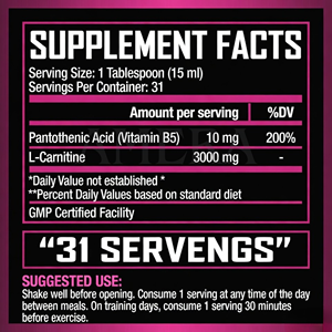 2025 Venta caliente L-Carnitine Liquid Shots Metabólico Energizer Electrolyte Workout Drink para el rendimiento de la nutrición deportiva - Product Image 2