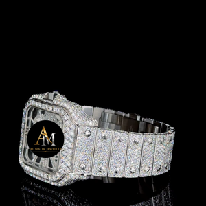 Montre en Moissanite OEM ODM Personnalisée de Luxe Hip Hop pour Hommes, Montre-Bracelet en Diamant VVS - Product Image 3