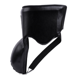 Protector Inguinal de Boxeo FLy de Cuero Negro Transpirable y Duradero con Logotipo Personalizado ROCKRUSH INDUSTRY para Competiciones en Todos los Tamaños - Product Image 4