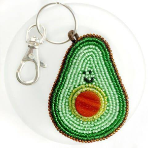 Porte-clés classique écologique en perles en forme de fleur, pendentif bouquet de tournesols en perles de rocaille, crocheté pour sac, par MULTI CRAFT - Product Image 2