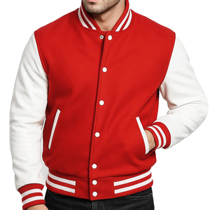 New Fashion Unisex Varsity Letterman Jacket <b>Mens</b> College Baseball High School Bomber Wool Faux Leather Jacket - Product Image 6