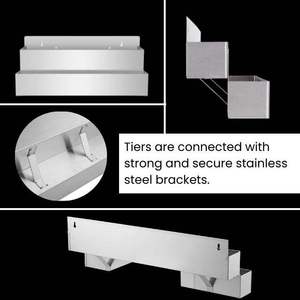 Estante de Lujo Rectangular de Acero Inoxidable con Doble Riel para Botellas de Bar, Capacidad para 6 Botellas, Compatible con Cubitos de Hielo, Modelo 2026 - Product Image 5