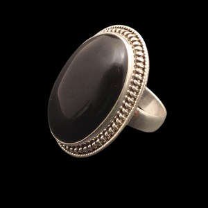 Black Onyx Silver Plated <b>Ring</b> Handmade Oval Gemstone Cocktail <b>Ring</b> for Women Bulk Supplier - Product Image 3