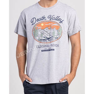 Camiseta Ligera para Hombre al por Mayor, Gris, Corte Regular, Estampado Digital Personalizado, 100% Algodón, Transpirable, de Secado Rápido - Product Image 3