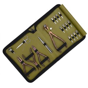 Kit d'accessoires pour extensions capillaires de salon : Perles, Pince à friser, Pince de dépose, Coupe-ligatures, Crochet de tirage, Pince à sectionner, Ciseaux - Product Image 3