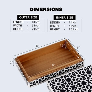 Artisan Bone Inlay <b>Keepsake</b> <b>Box</b> Handmade Jewelry Organizer for Home Decor - Product Image 2