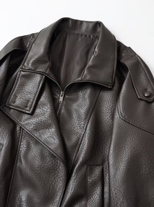 Spring Autumn Fashion Unisex Genuine Leather Waterproof Breathable Eco-Friendly Vintage Oversized Moto Bomber Jacket - Product Image 4