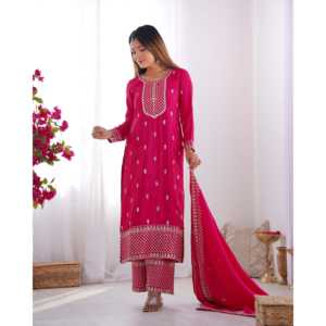 ชุดราตรีลูกไม้ใส่ทำงานชุดปาร์ตี้สวมใส่ด้านบนและ dupatta - Product Image 3